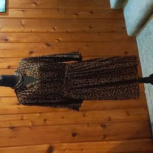 A polyester peasant dress.